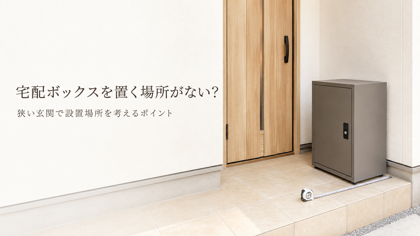 宅配ボックスを置く場所がない?狭い玄関で設置場所を考えるポイント