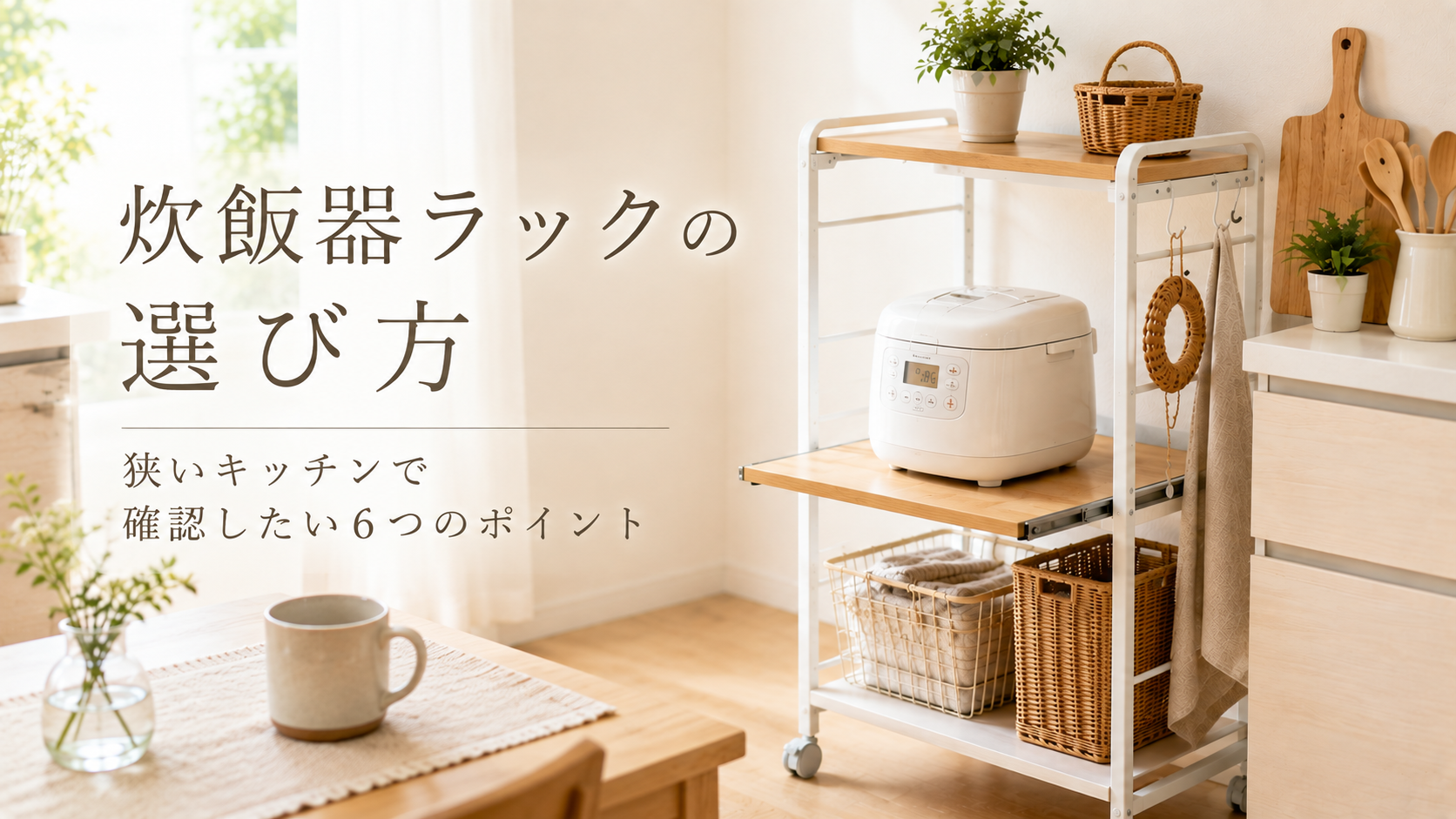 狭いキッチンの炊飯器ラック選び５つのコツ