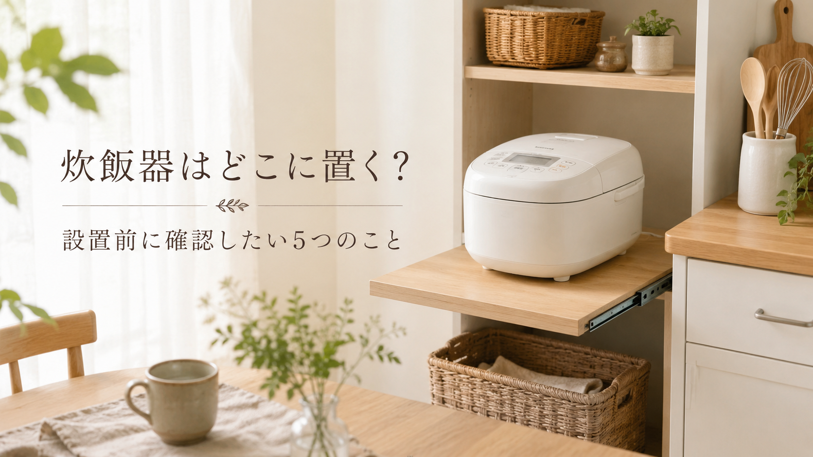 炊飯器の置き場所アイデア
