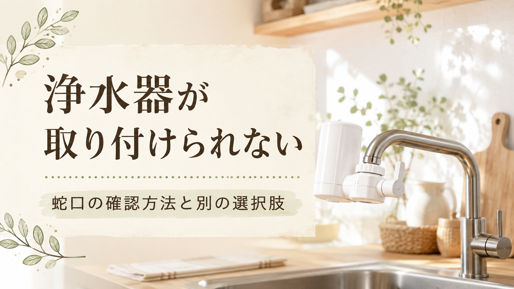 浄水器が取り付けられない蛇口ガイド
