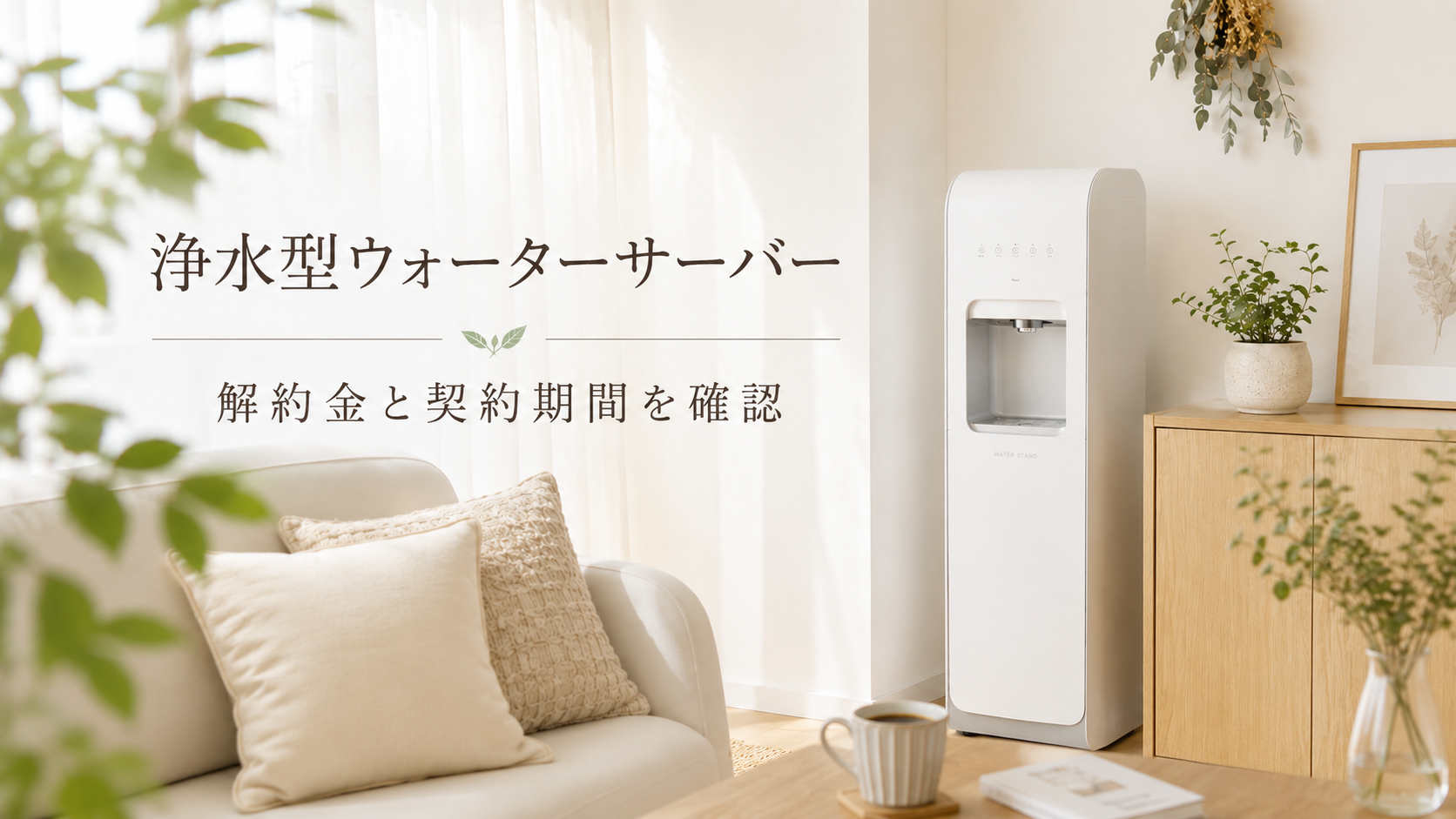 浄水型ウォーターサーバーは解約金に注意|契約期間と途中解約の費用を確認