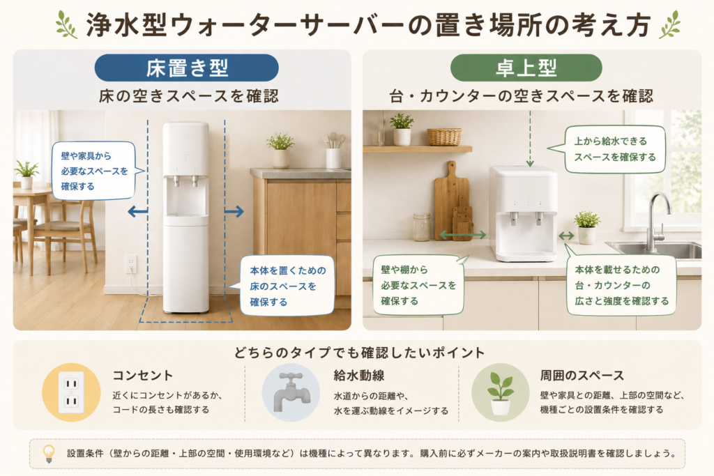 浄水型ウォーターサーバー設置ガイド