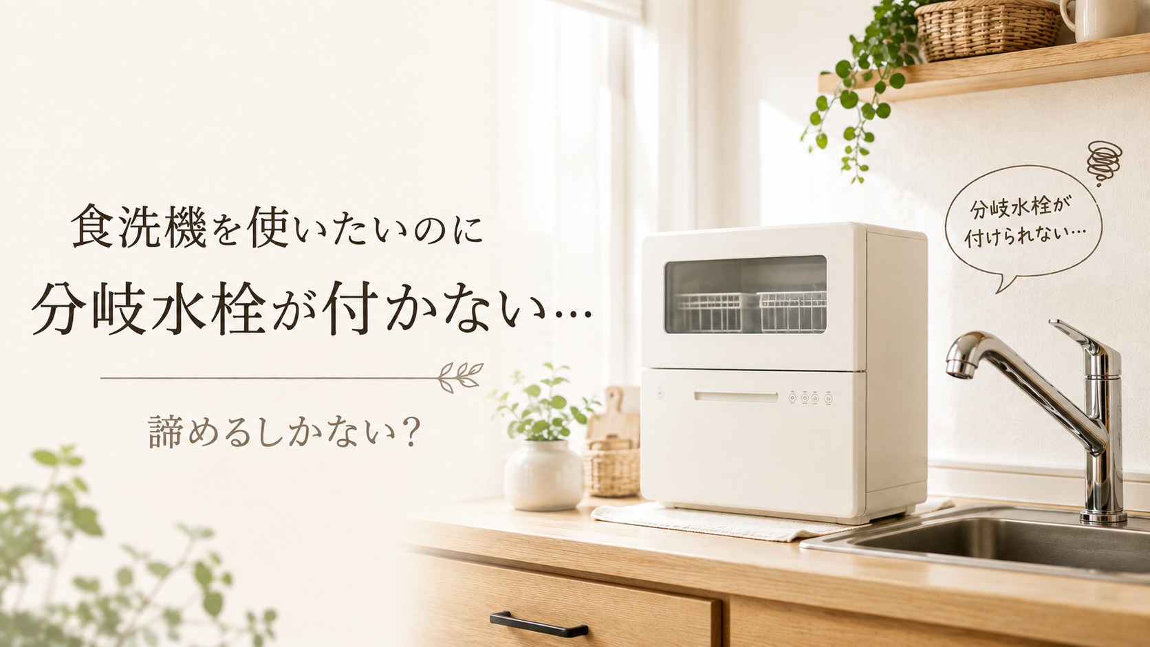 分岐水栓が付かないキッチンの悩み