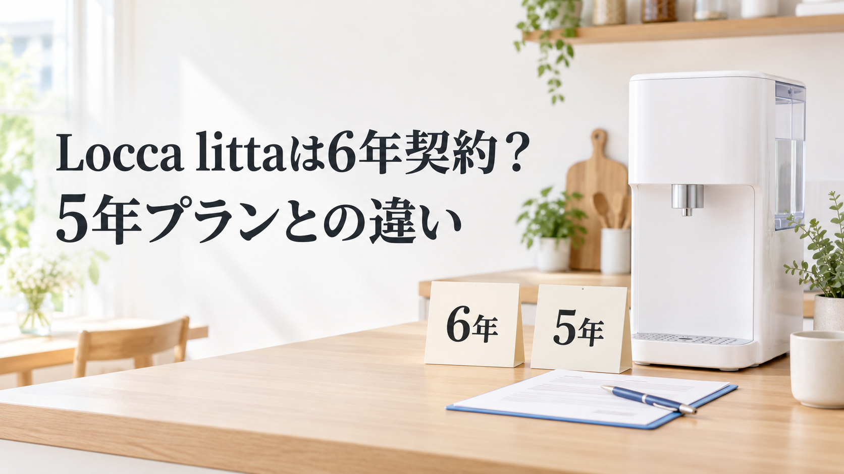 Locca littaの6年契約と5年プランの違いを表したイメージ