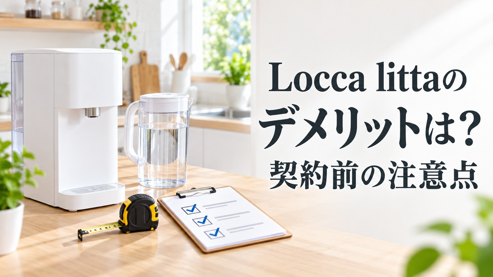 Locca littaのデメリットと契約前の注意点を表したイメージ